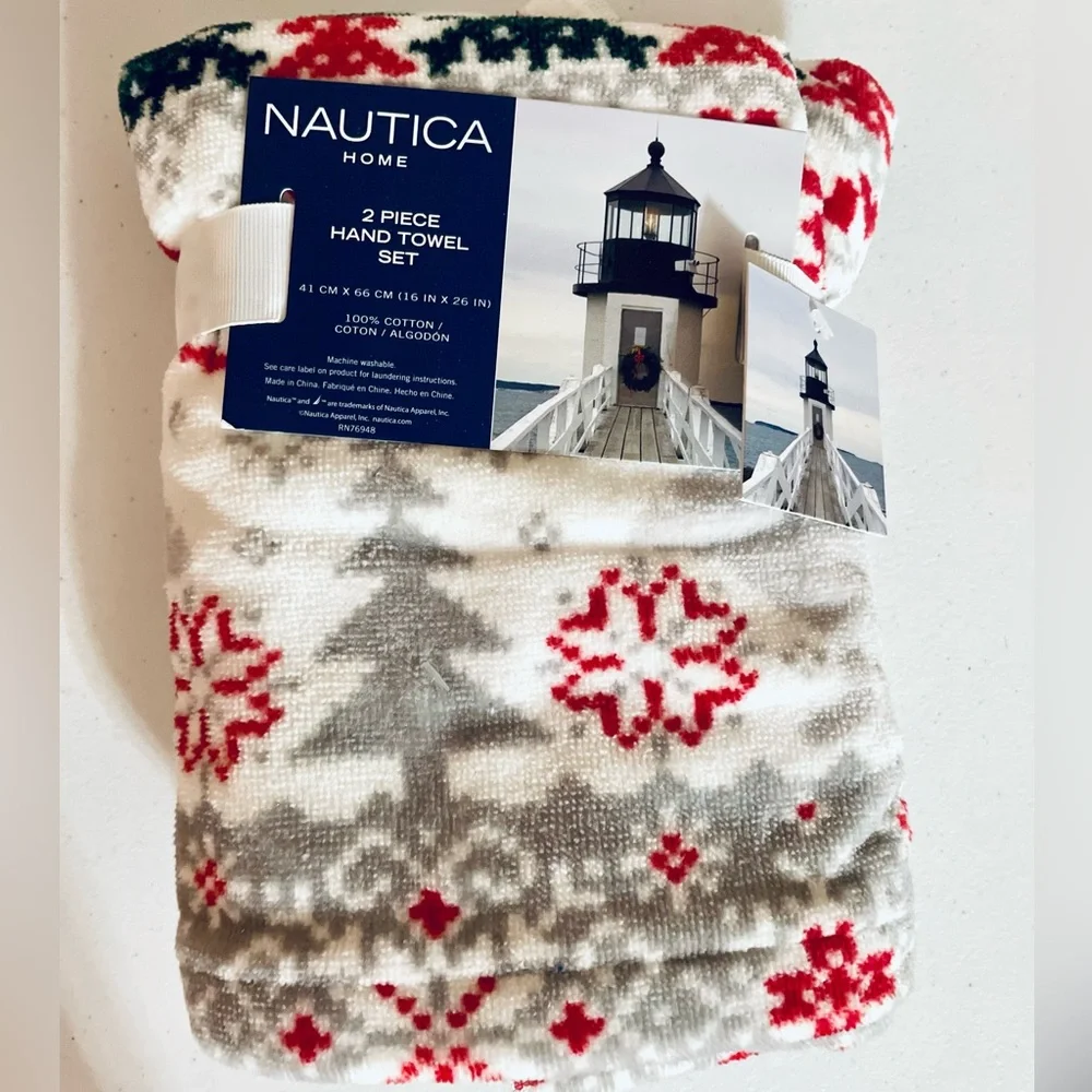Náutica Home 2-Piece Hand Towel Set - NWT